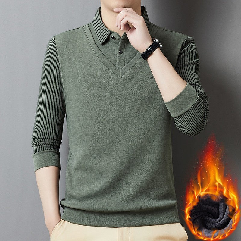 🔥(M-4XL) Top cálido de dos piezas de cachemira para otoño e invierno para hombre