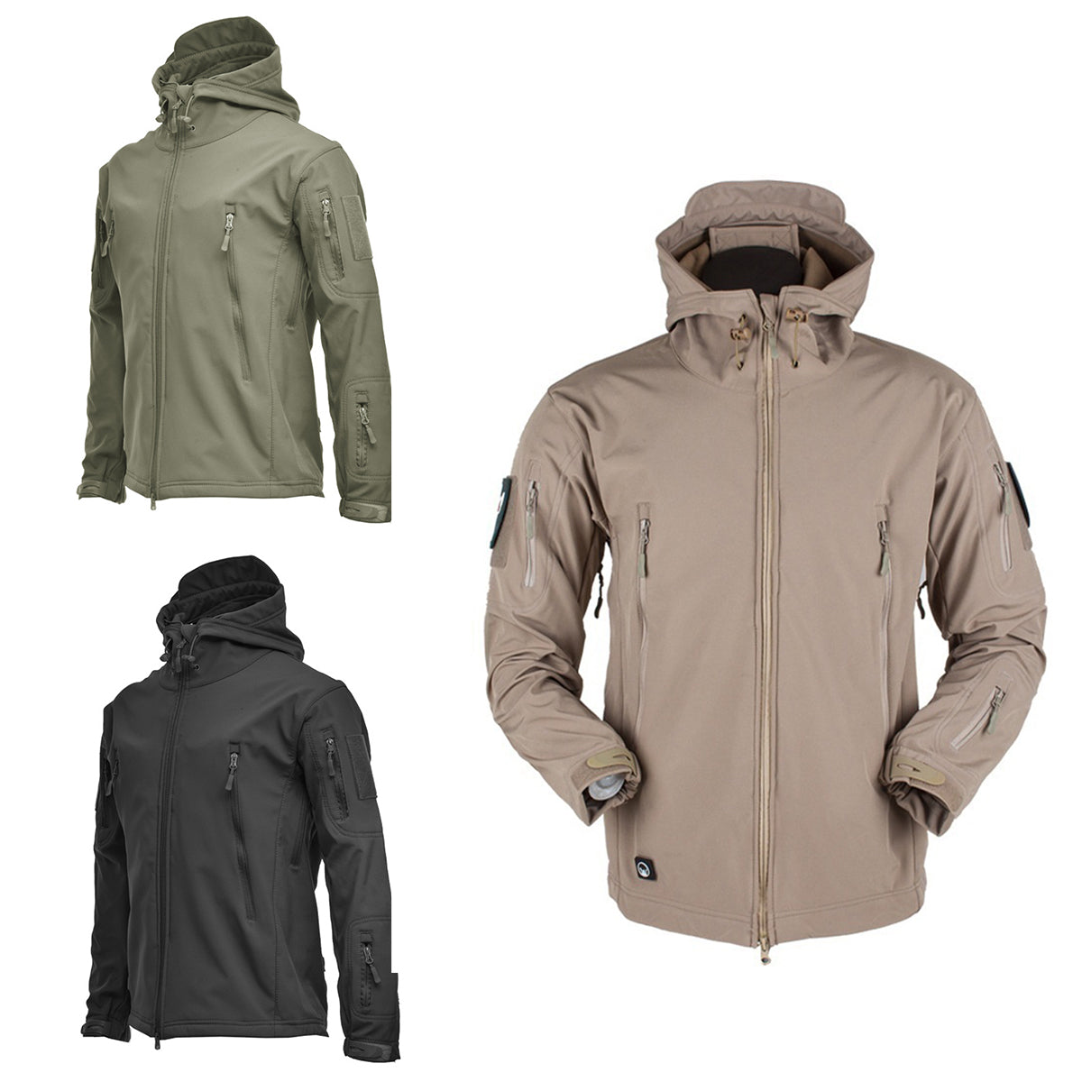 Chaqueta básica de senderismo otoño-invierno para hombre, impermeable y cortavientos, cálida y resistente a los arañazos.