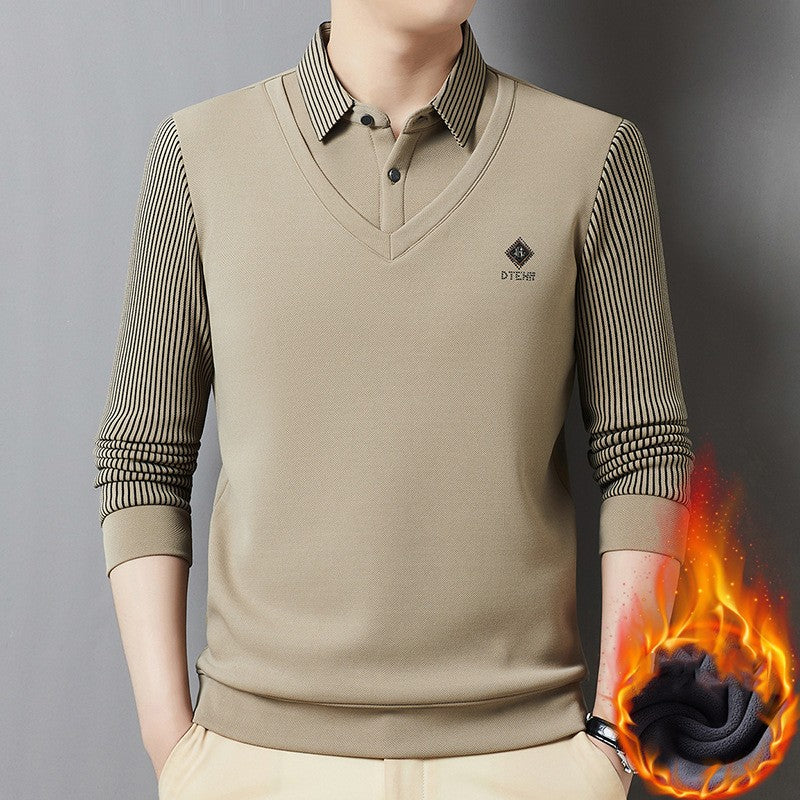 🔥(M-4XL) Top cálido de dos piezas de cachemira para otoño e invierno para hombre