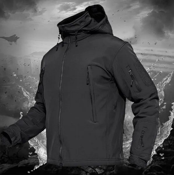 Chaqueta básica de senderismo otoño-invierno para hombre, impermeable y cortavientos, cálida y resistente a los arañazos.