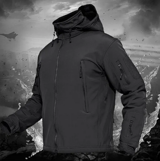 Chaqueta básica de senderismo otoño-invierno para hombre, impermeable y cortavientos, cálida y resistente a los arañazos.