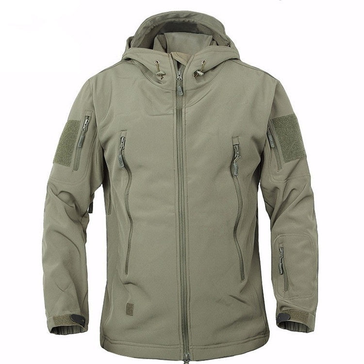 Chaqueta básica de senderismo otoño-invierno para hombre, impermeable y cortavientos, cálida y resistente a los arañazos.