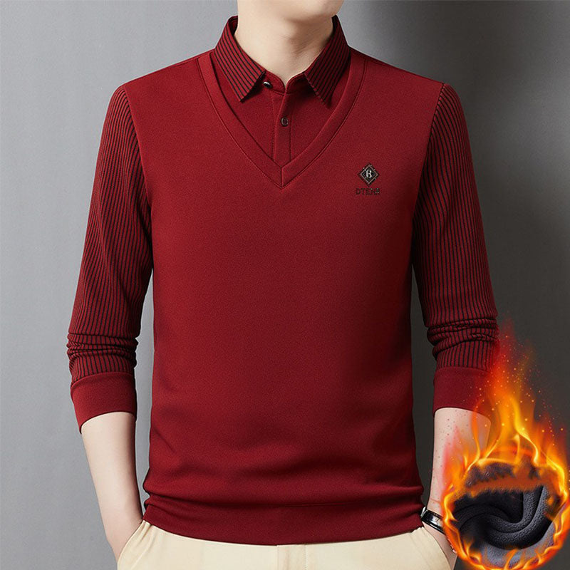 🔥(M-4XL) Top cálido de dos piezas de cachemira para otoño e invierno para hombre