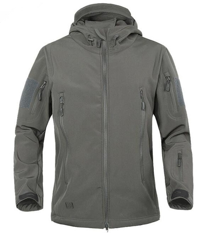 Chaqueta básica de senderismo otoño-invierno para hombre, impermeable y cortavientos, cálida y resistente a los arañazos.