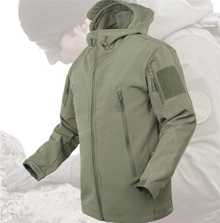 Chaqueta básica de senderismo otoño-invierno para hombre, impermeable y cortavientos, cálida y resistente a los arañazos.